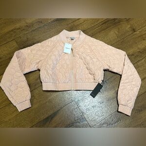 Forever 21 Blush Quilted Bomber Jacket